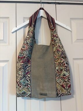 Sakroots Catalina Hobo Bag Multicolor Patterned Canvas Purse Artsy Shoulder Bag
